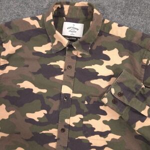Portuguese Flannel Shirt Mens M Tropa Camo Brushed Cotton Military‎ Army Outdoor